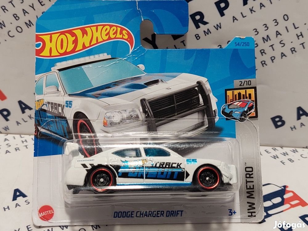 HW Metro - 2/10 - Dodge Charger Drift - fehér -  Hotwheels - 1:64