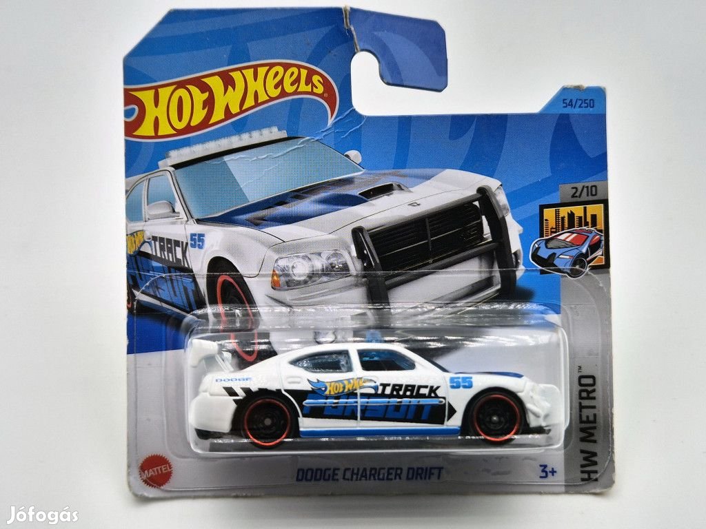 HW Metro - 2/10 - Dodge Charger Drift - fehér -  Hotwheels - 1:64