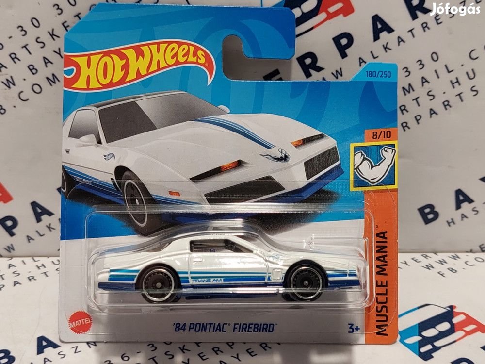 HW Muscle Mania - 8/10 - Pontiac Firebird (1984) - fehér -  Hotwheels