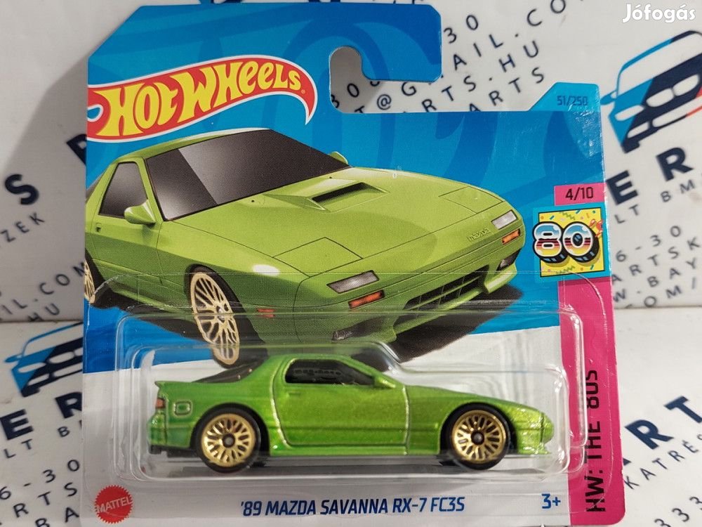 HW The '80s -2023 51/250 - Mazda Savanna RX-7 FC3S (1989) - zöld -  H