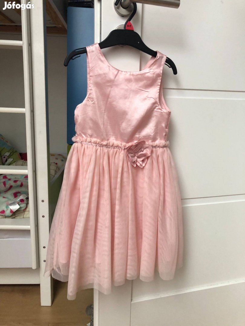 H&M 110 kislány ünnepi ruha, halvány rózsaszín, tüllös