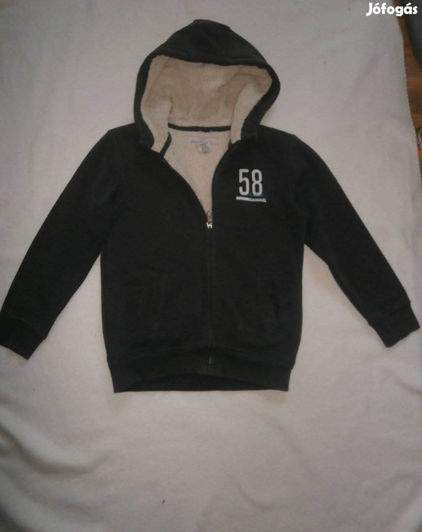 H&M 122-128 kapucnis.szőrmés felső