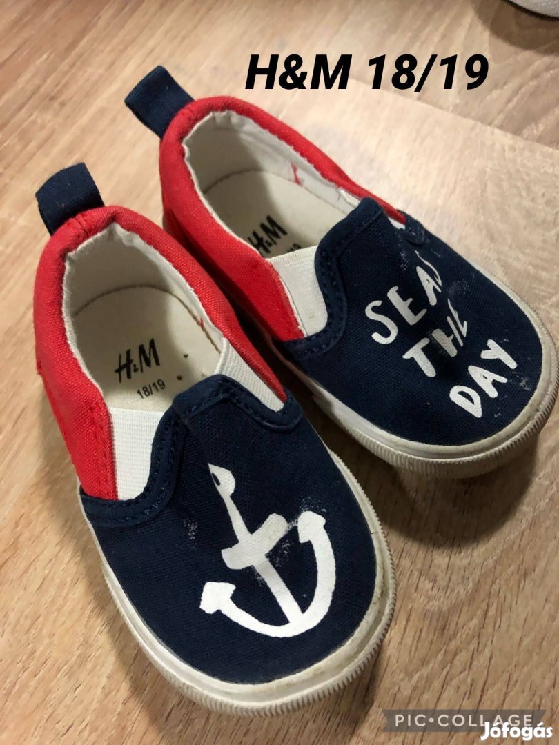 H&M 18-19-es kisfiú vászon cipők 3db 1000