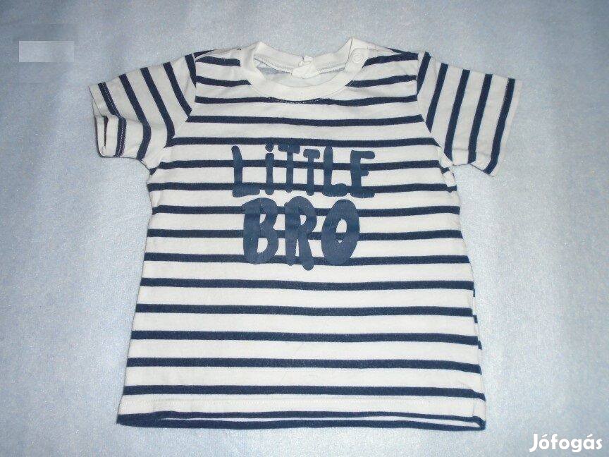 HM Little bro csíkos póló 4-6 hó méret 68