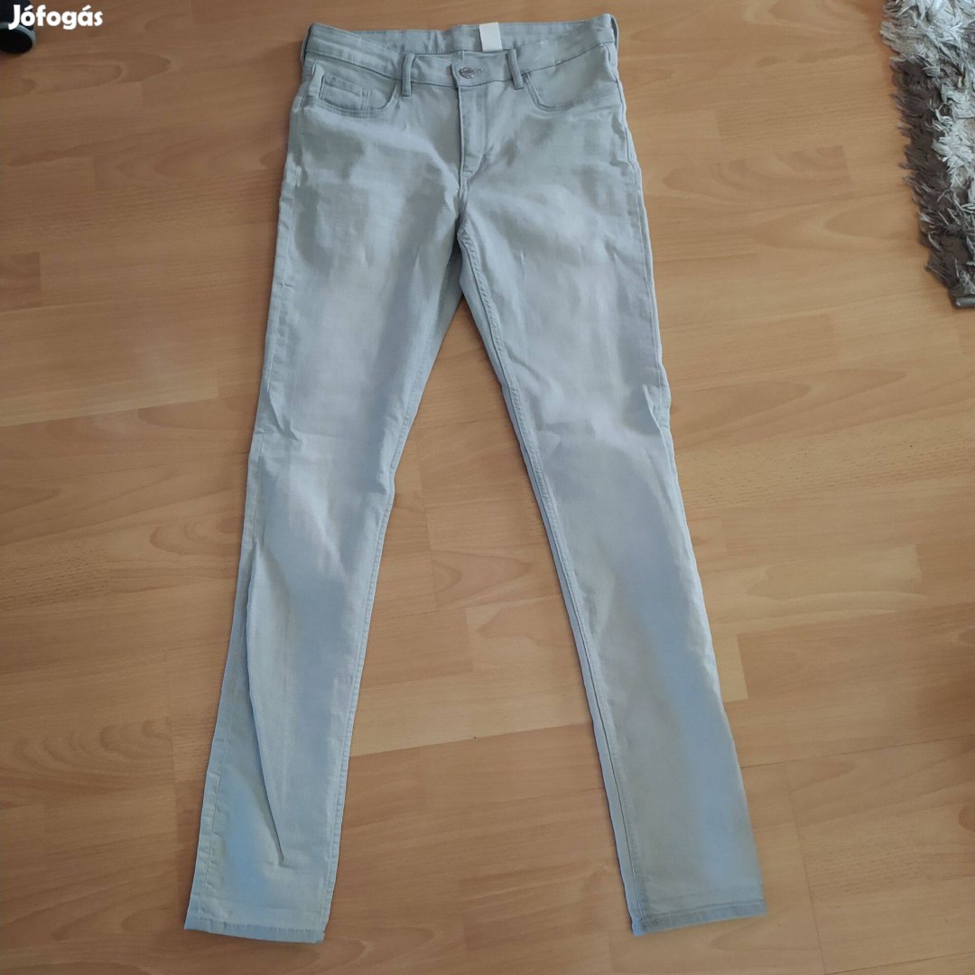 H&M Skinny fit szürke rugalmas farmernadrág 164 170 14-15 év