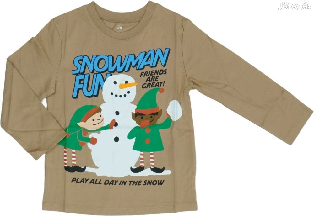 H&M Új (címkés) Fiú Hosszú ujjú felső (Méret: 104)