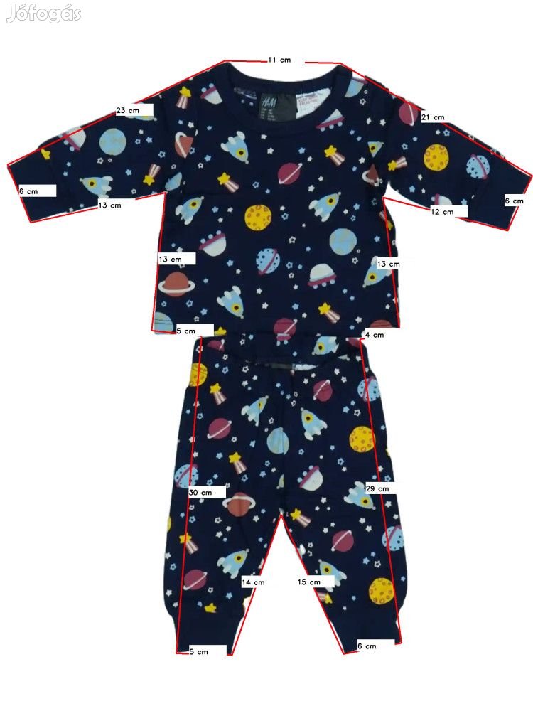 H&M Új (címkés) Fiú Pizsama (Méret: 50)
