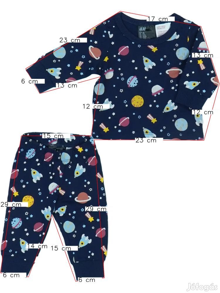 H&M Új (címkés) Fiú Pizsama (Méret: 50)