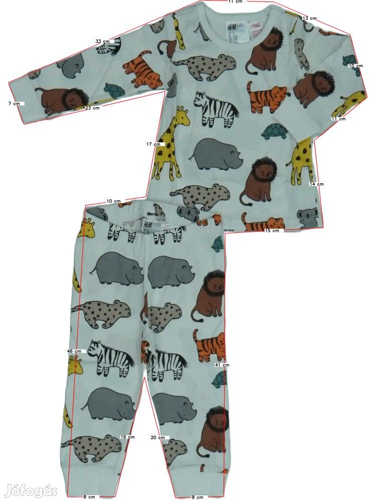 H&M Új (címkés) Fiú Pizsama (Méret: 74)