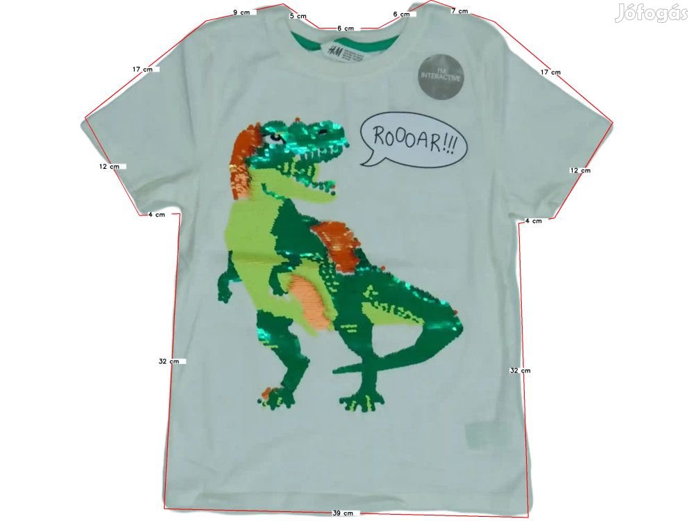 H&M Új (címkés) Fiú Póló (Méret: 140)