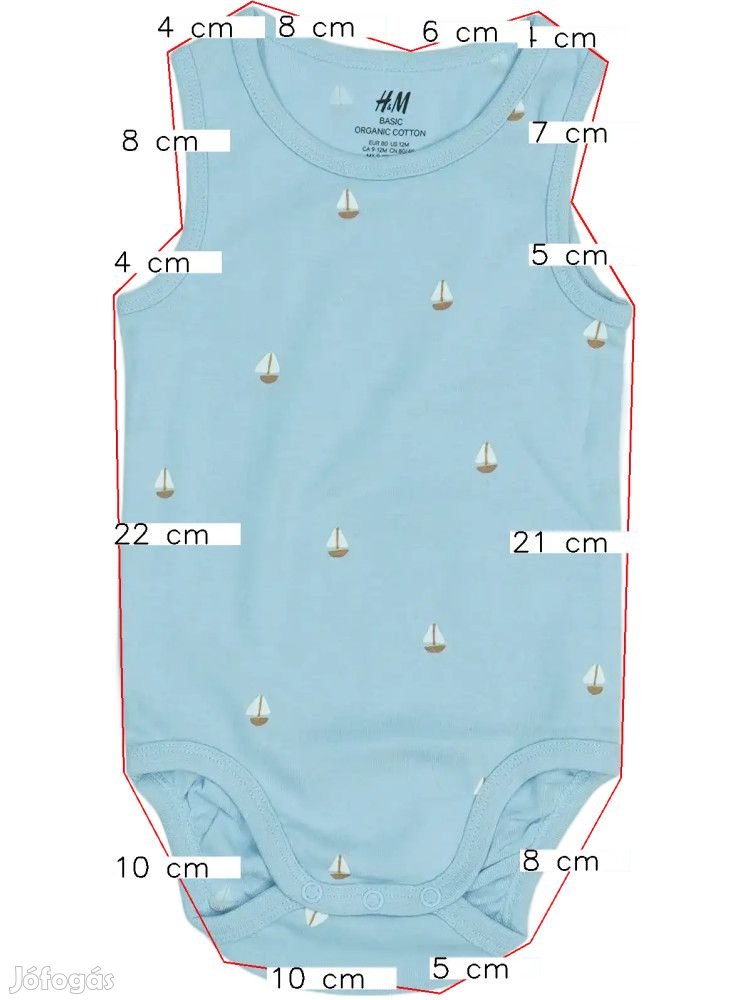H&M Új (címkés) Fiú Rövid ujjú / ujjatlan body (Méret: 80)