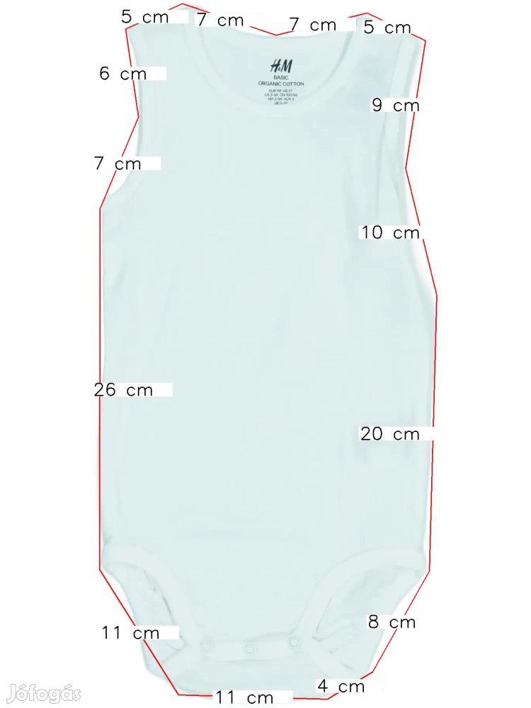 H&M Új (címkés) Fiú Rövid ujjú / ujjatlan body (Méret: 98)