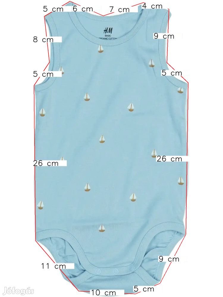 H&M Új (címkés) Fiú Rövid ujjú / ujjatlan body (Méret: 98)