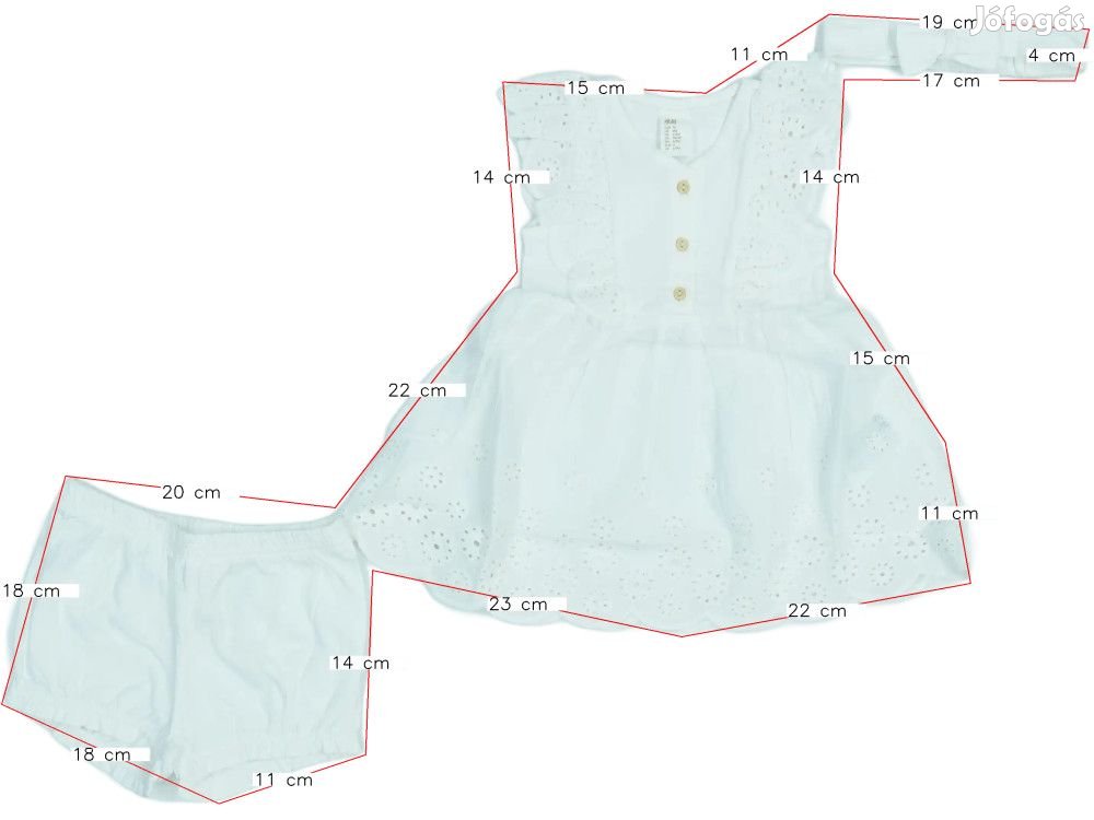 H&M Új (címkés) Lány 3 részes szett - Lányka ruha (Méret: 74)