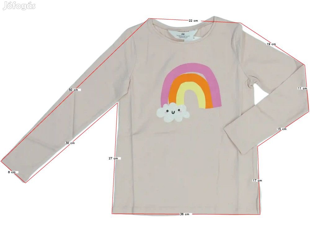 H&M Új (címkés) Lány Hosszú ujjú felső (Méret: 128)