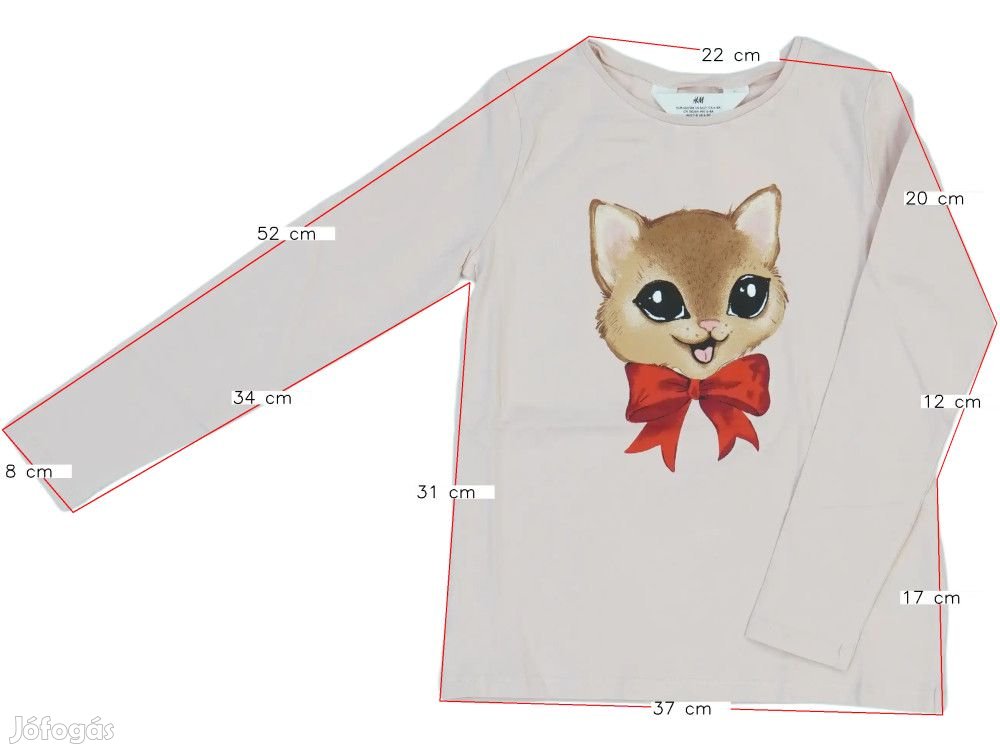 H&M Új (címkés) Lány Hosszú ujjú felső (Méret: 128)