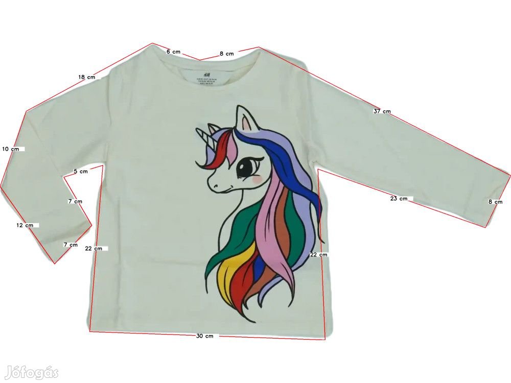 H&M Új (címkés) Lány Hosszú ujjú felső (Méret: 140)