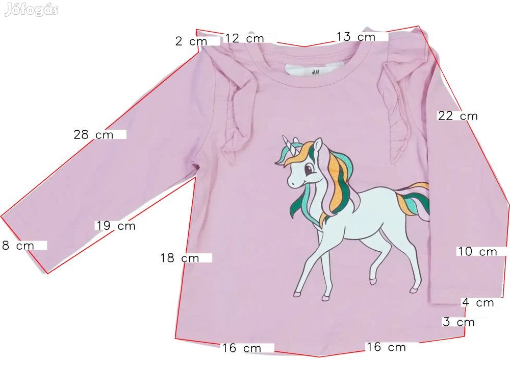 H&M Új (címkés) Lány Hosszú ujjú felső (Méret: 92)