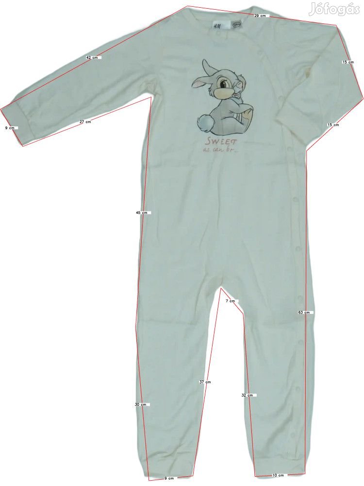 H&M Új (címkés) Lány Hosszú ujjú rugdalózó (Méret: 104)
