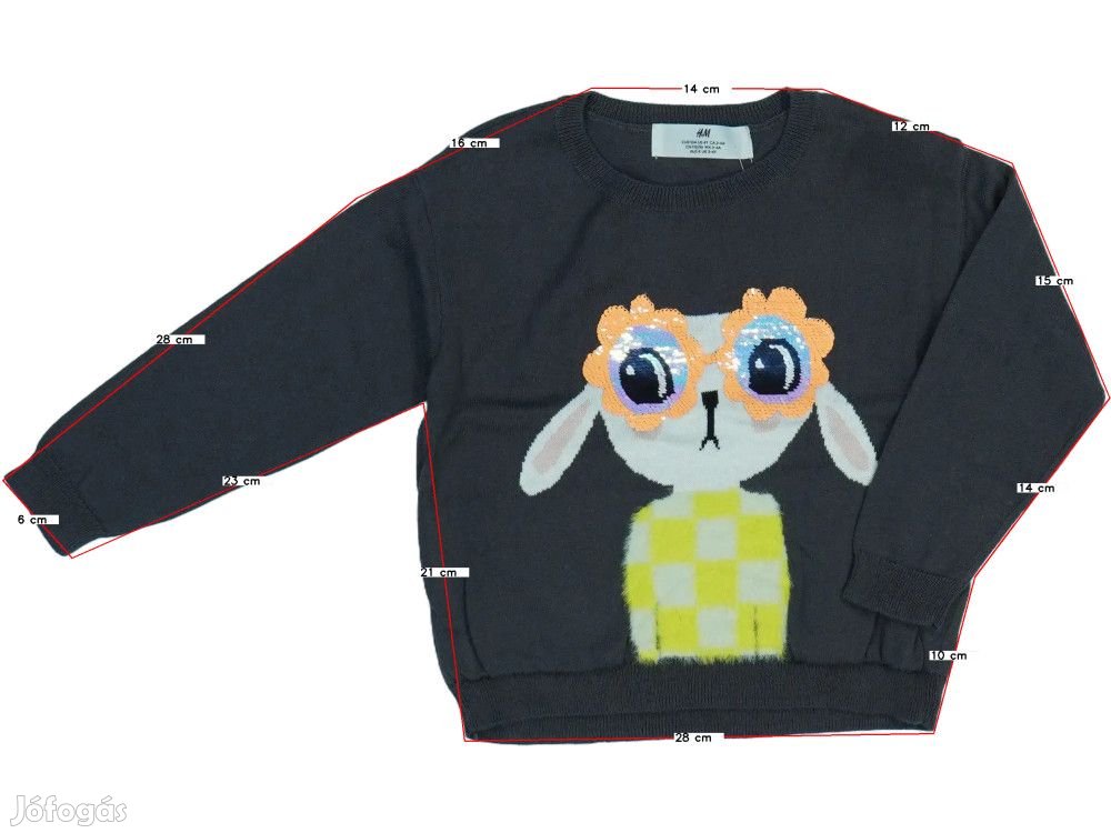 H&M Új (címkés) Lány Kötött pulcsi (Méret: 116)