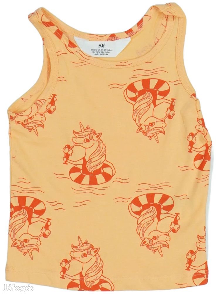 H&M Új (címkés) Lány Lányka / Női ujjatlan póló / top (Méret: 92)