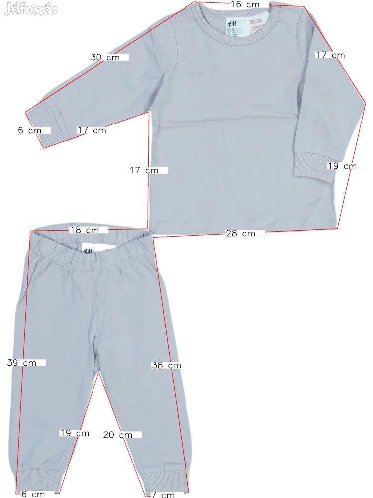 H&M Új (címkés) Lány Pizsama (Méret: 68)