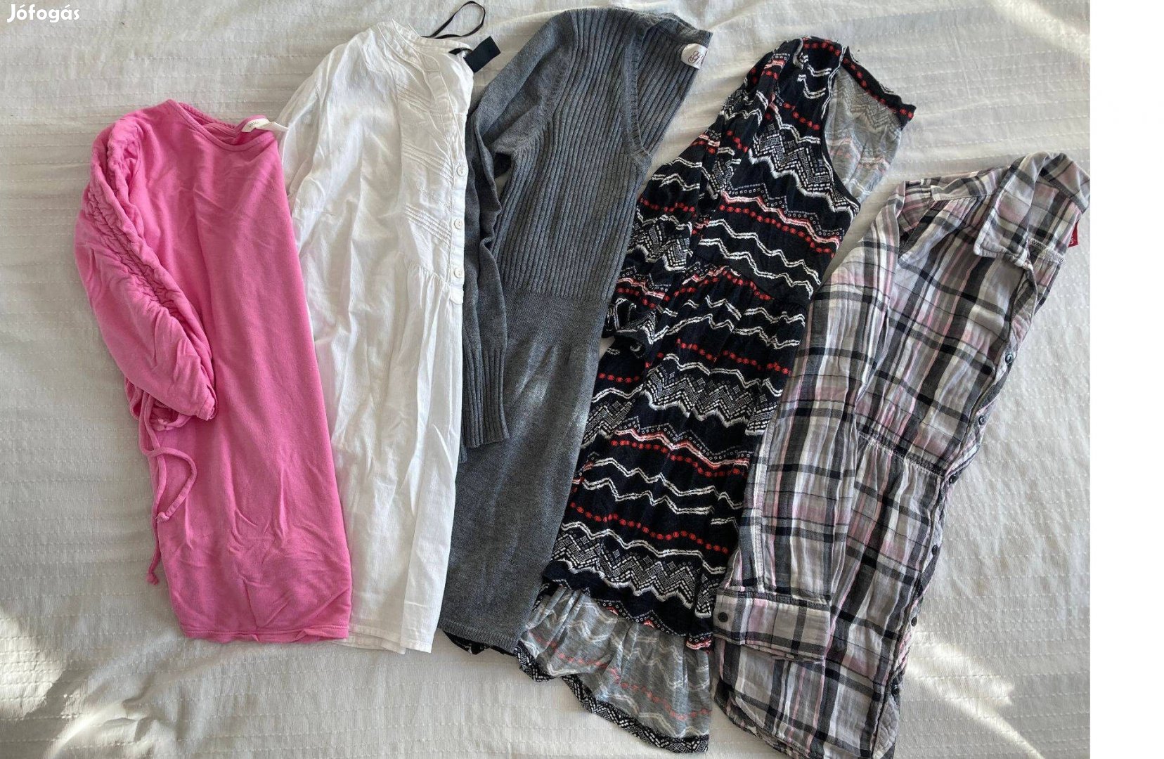 H&M, F&F kismama felsők, kismama tunika, ing, várandós felsők, S-es