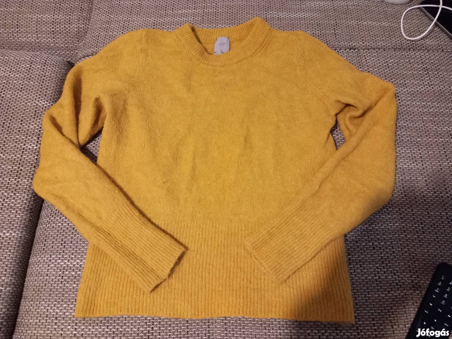H&M, Mustár sárga puha pulóver  Xs S 