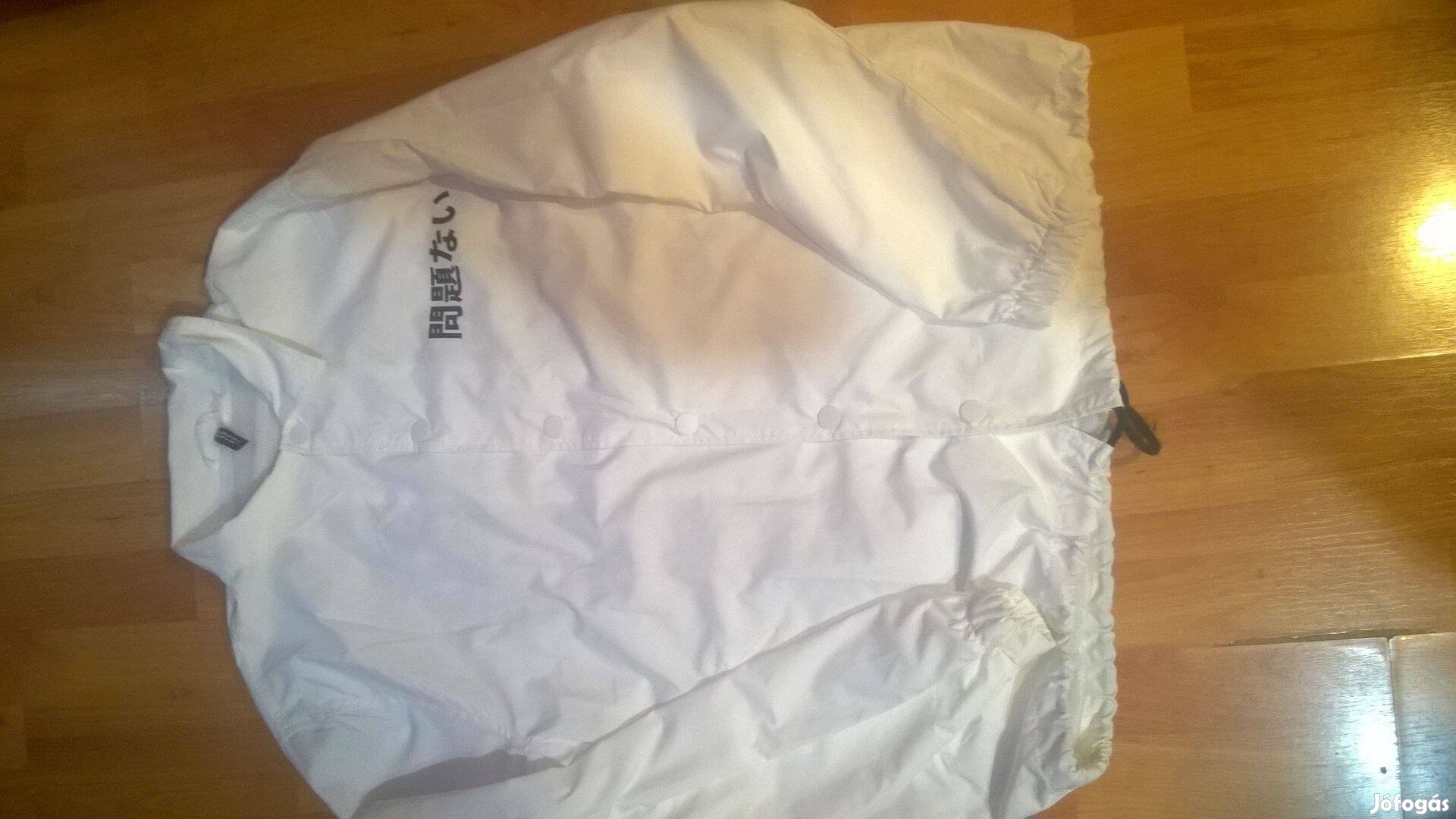 H&M fehér férfi dzseki L jacket L-es ázsiai felirattal vadonat Új