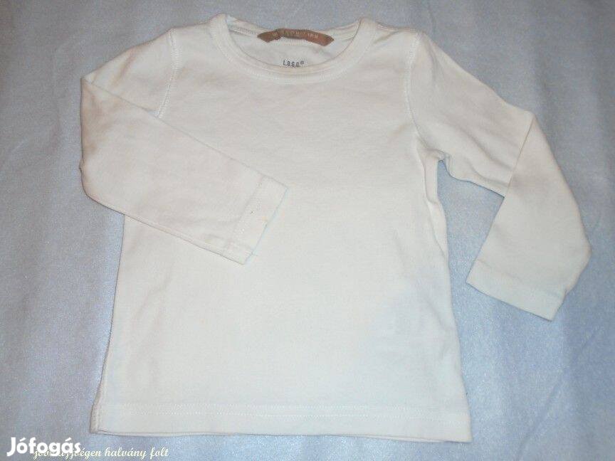 HM fehér hosszú ujjú felső 18-24 hó méret 86 92