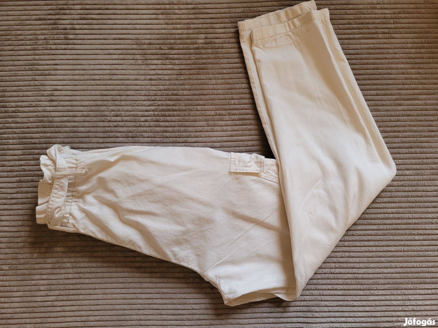 H&M fehér megkötős cargo nadrág 36 S - új!