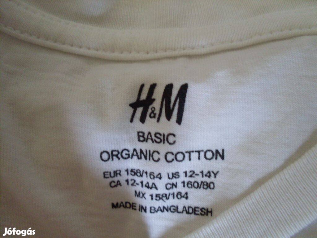 H&M fehér pamut póló