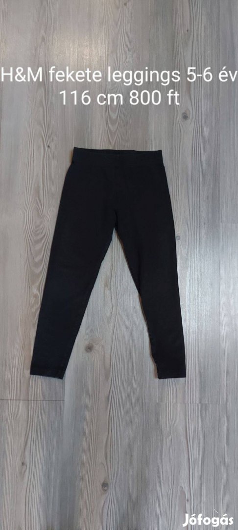 H&M fekete leggings 5-6 év 116 cm