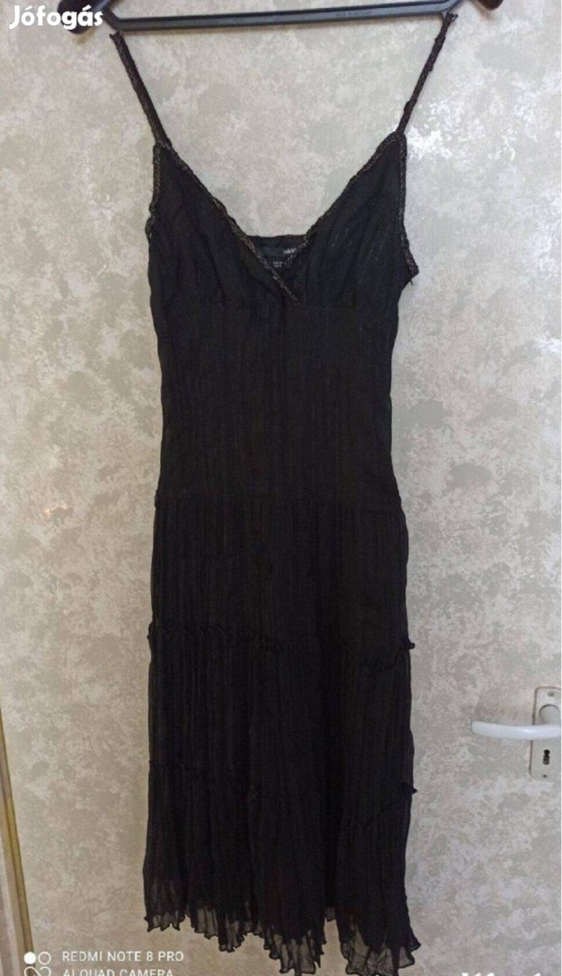 H&M fekete pántos ruha 34-es
