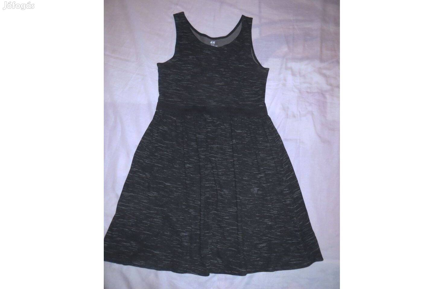 H&M fekete szürke cirkás ruha 10-12 év 146 - 152 cm h: 80 cm mb: 74-94