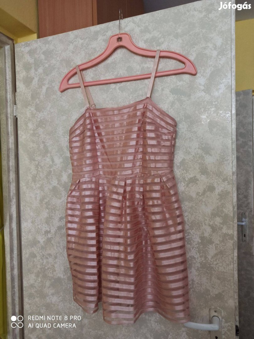 HM fényes nude tüllös alkalmi ruha