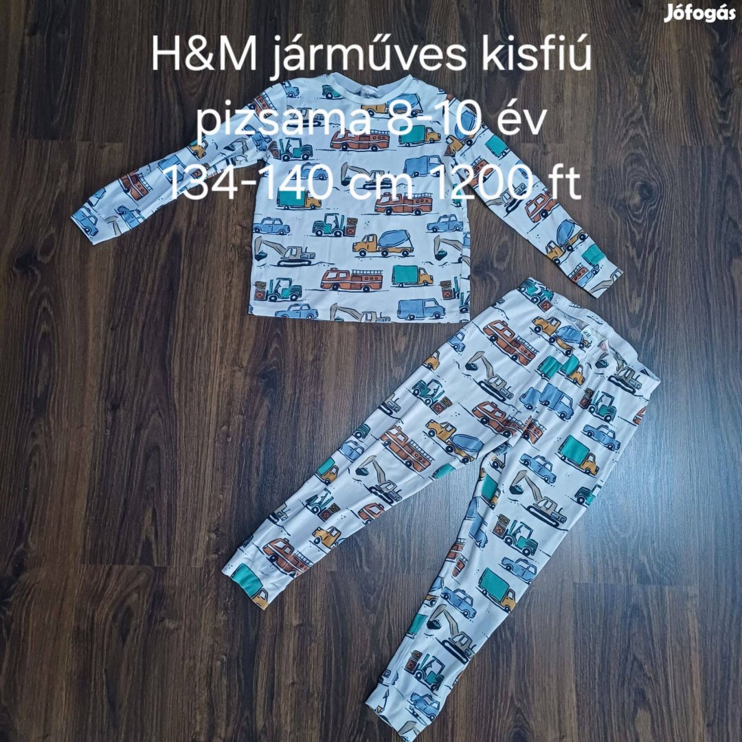 H&M járműves kisfiú pizsama szett 8-10 év 134-140 cm