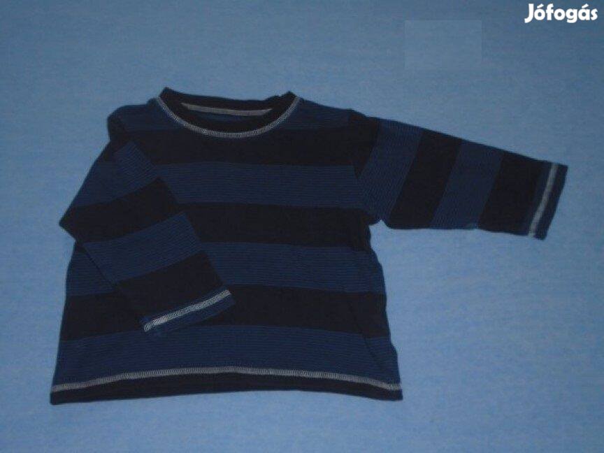 H&M kék csíkos hosszú ujjú póló felső 2 évesre (méret 92)