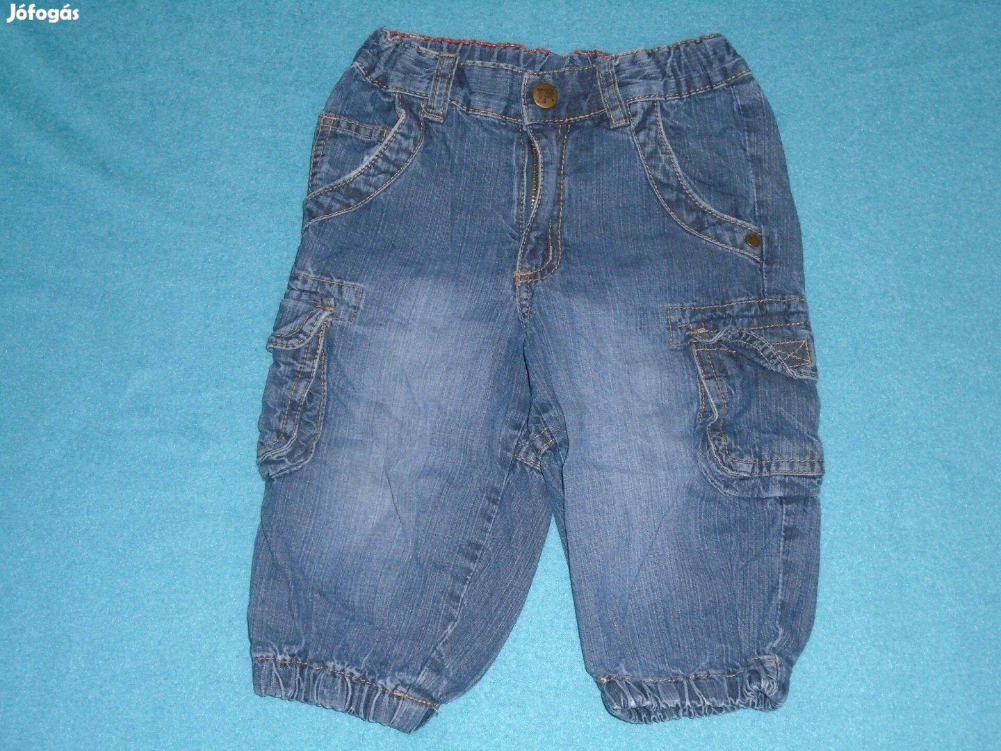 HM kék farmer jogger nadrág 9-12 hó méret 80