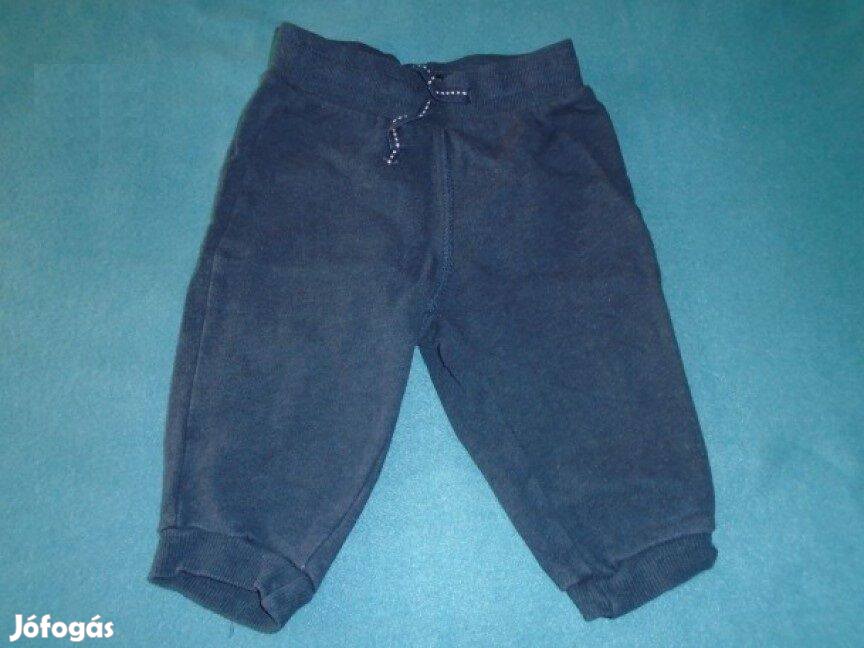 H&M kék jogger pamut nadrág 4-6 hó (méret 68)