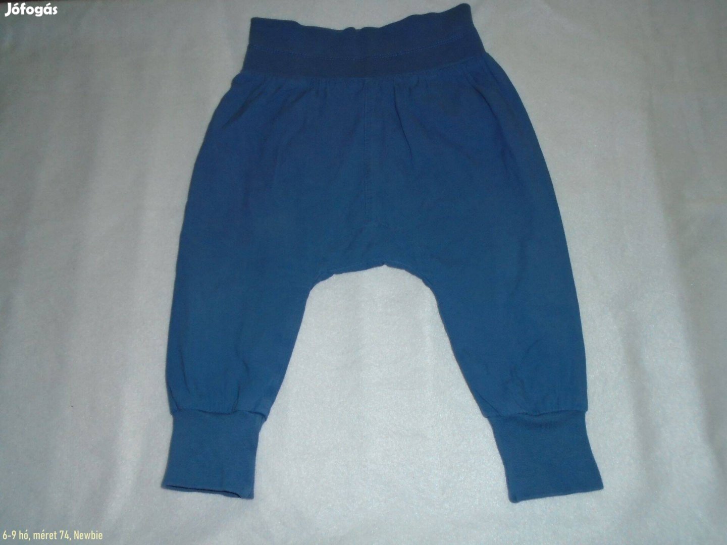 H&M kék nadrág 6-9 hó (méret 74) szárai felcsatolhatóak