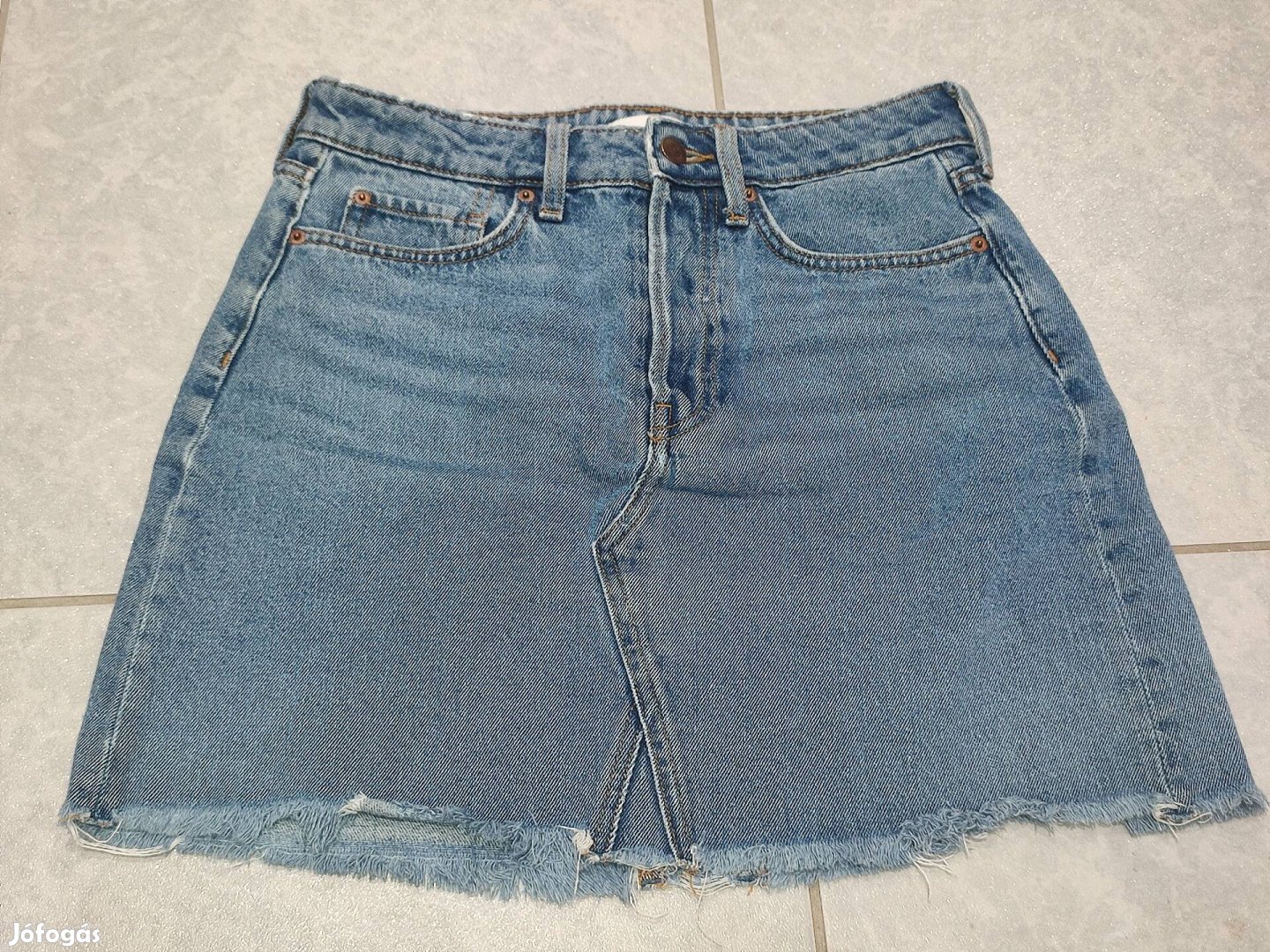H&M koptatott farmer szoknya M-es