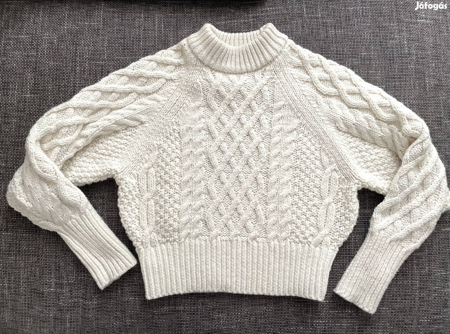 H&M krémszínű pulóver