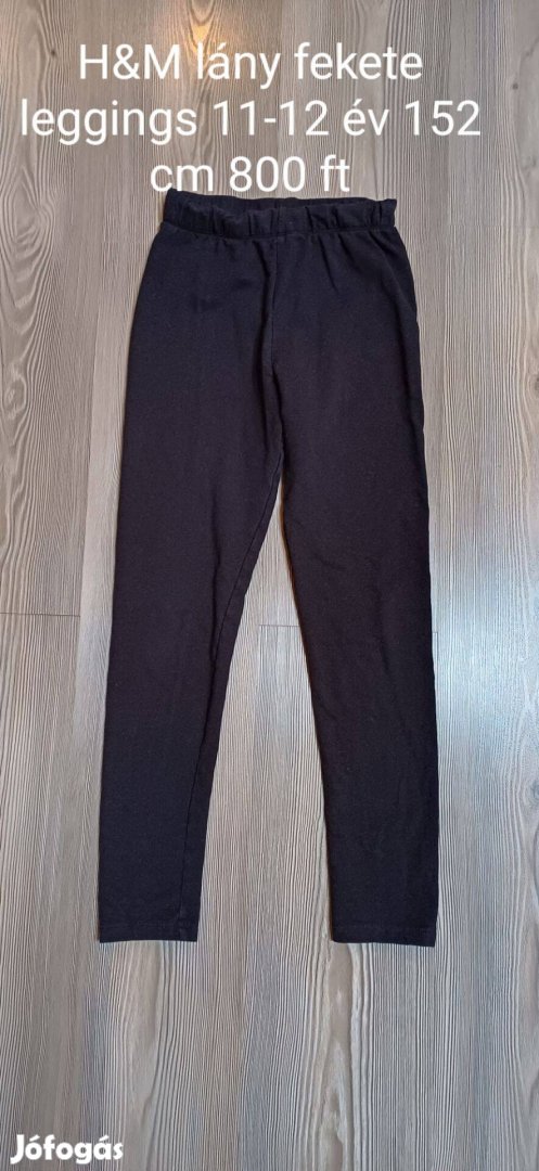 H&M lány fekete leggings 11-12 év 152 cm