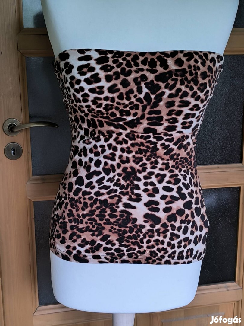 HM leopárd mintás csőtop