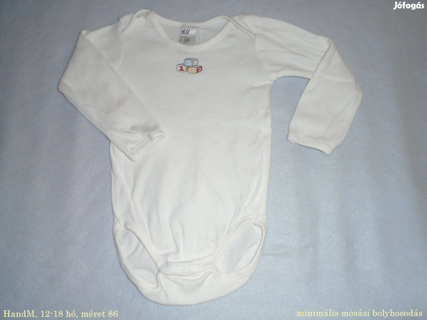 HM mintás hosszú ujjú body 12-18 hó méret 86