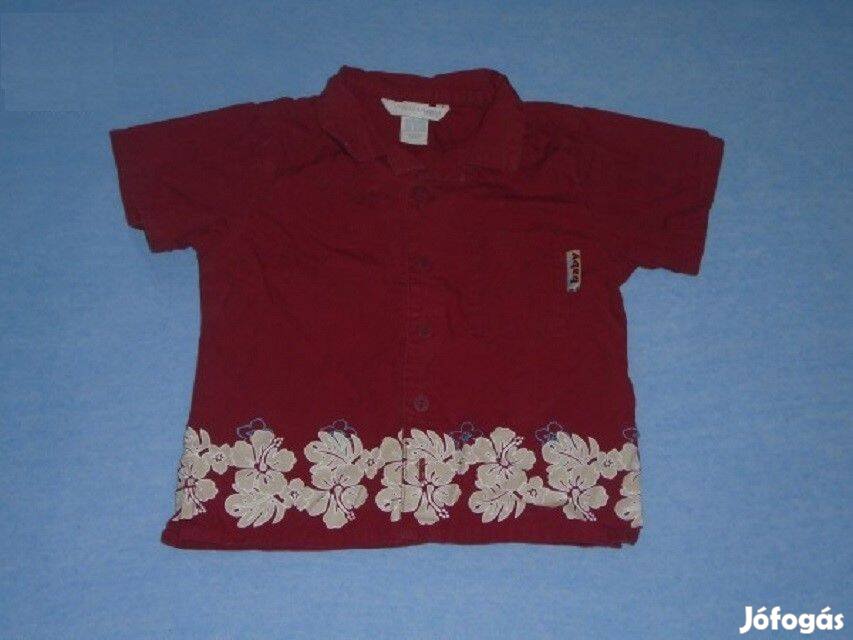 HM mintás rövid ujjú ing 9-12 hó méret 80