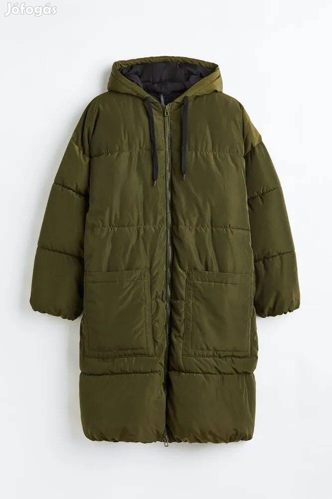 H&M nagyméretű oversized moletti bélelt kapucnis kabát