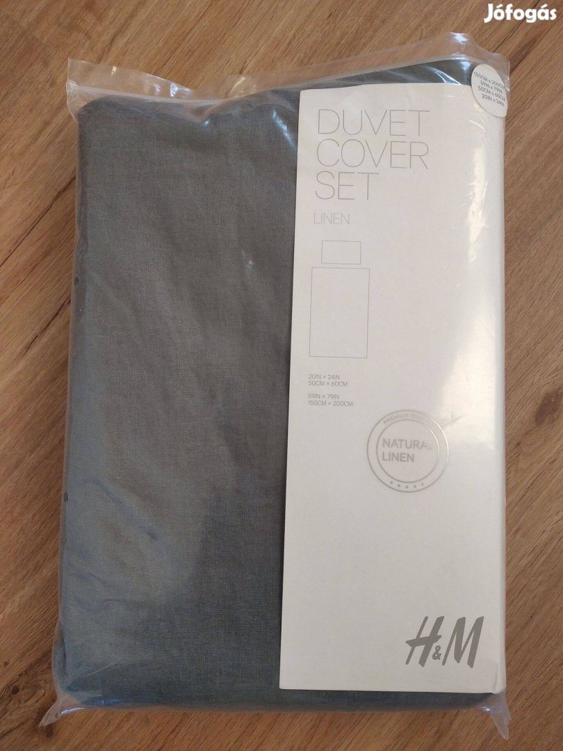 H&M paplanhuzat+párnahuzat, szürke, 150x200/50x60 cm Duvet cover set