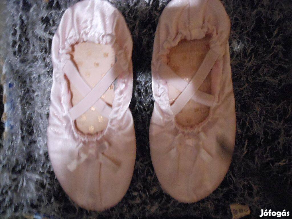 H&M pinki selyen börtalpú balerina topánka 28-29es